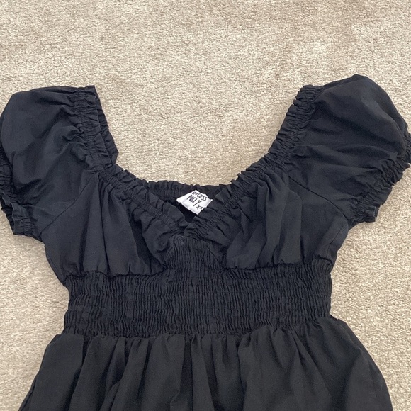 Princess Polly Elegant Black Ruched Dress - Picture 6 of 7